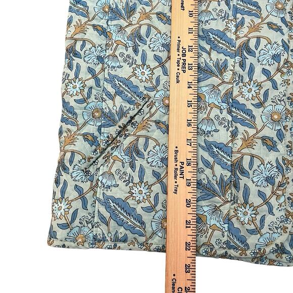 Anthropologie DRA Los Angeles Quilted Vest Medium Floral Cottagecore Prairie Zip - Picture 10 of 12